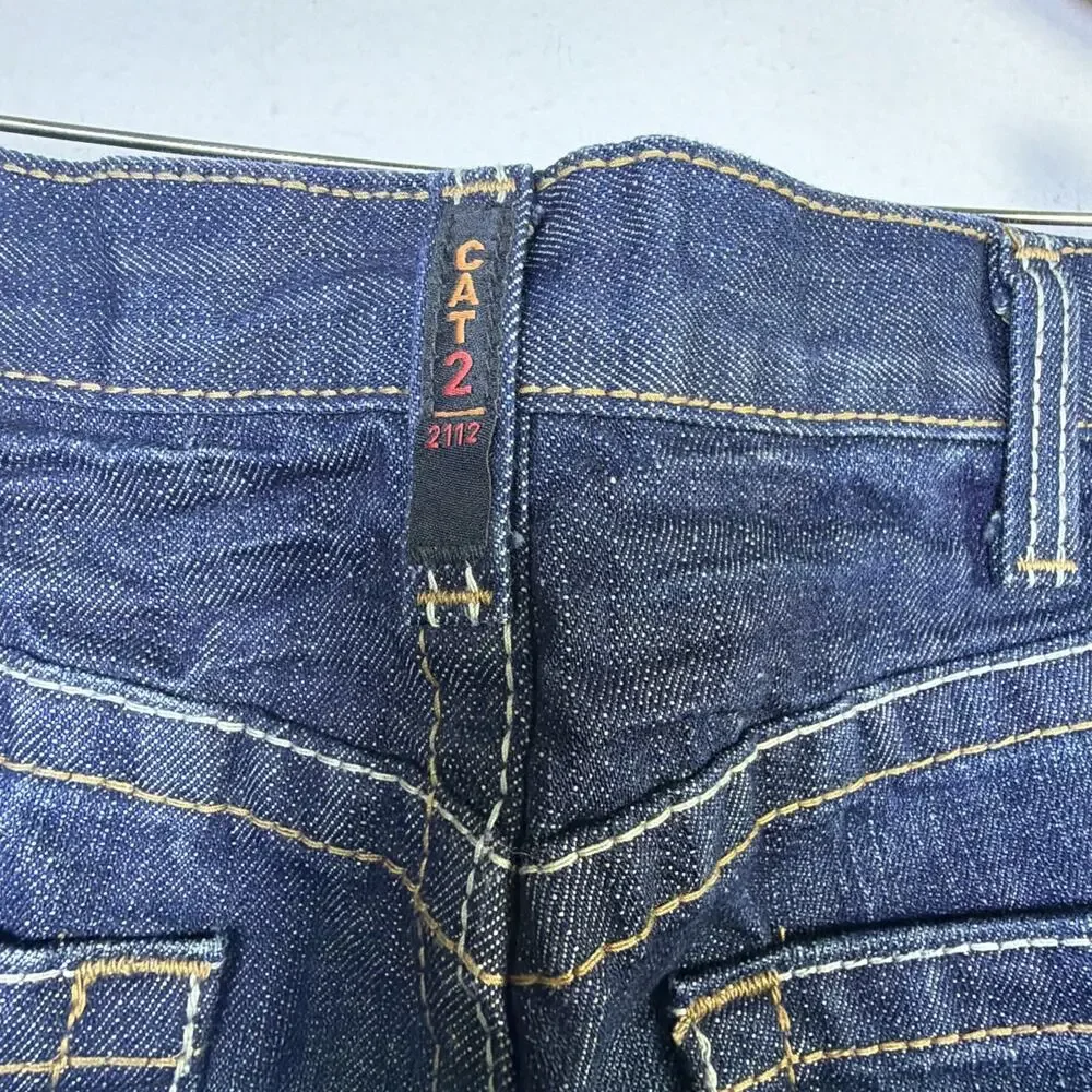 Ariat Work FR Blue Denim Jeans M4 Low Rise Boot Cut Shale Mens 34 X 34 HRC2